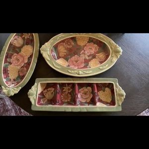 12 pieces certified international Floral Tapestry